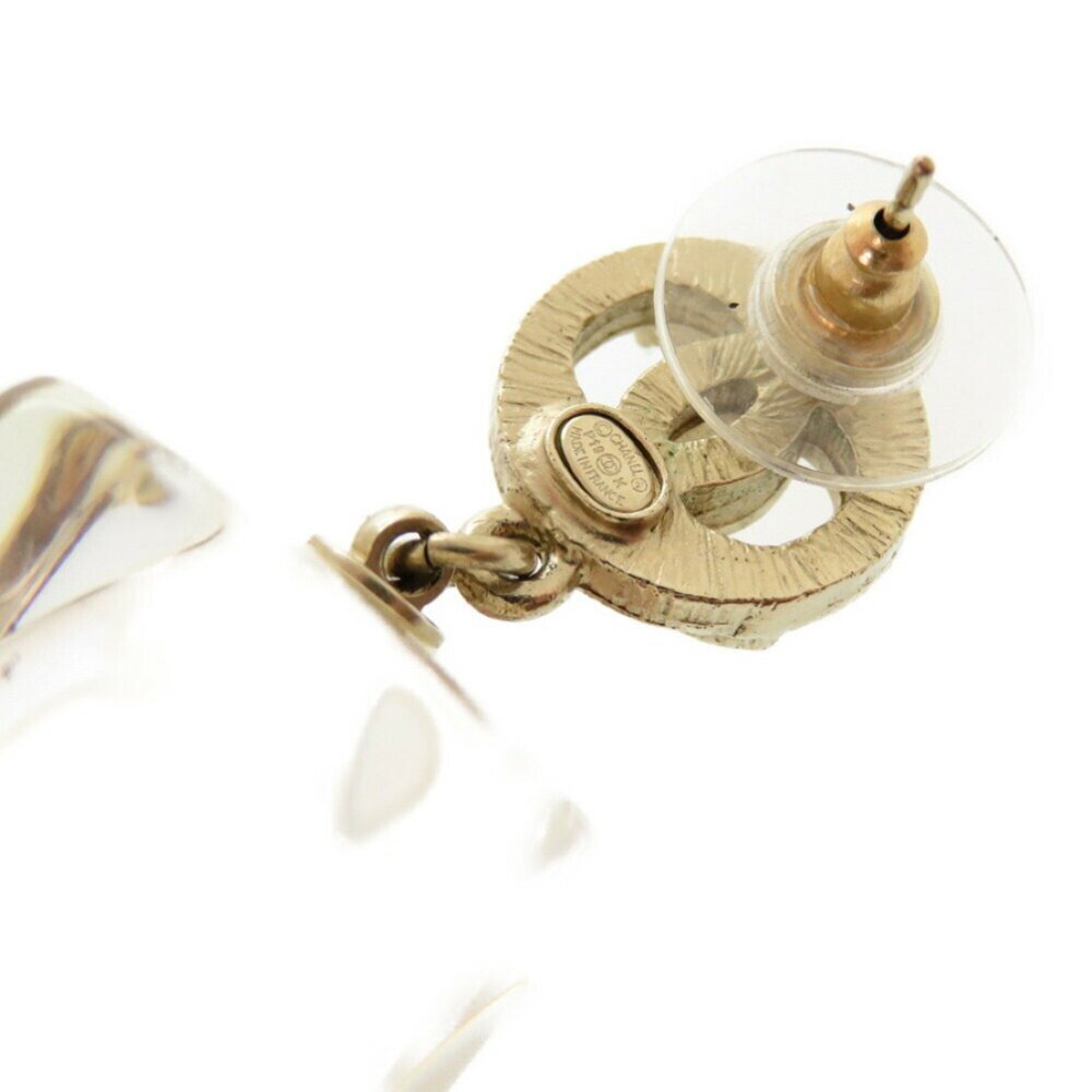 CHANEL White Pearl Logo Earrings - Picture 5 of 8